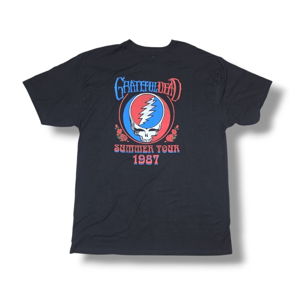 Grateful Dead Summer Tour 1987 Black 2022 T-Shirt Men's 2XLT